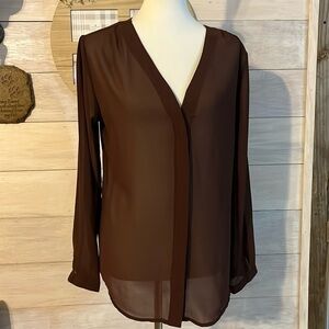 Urban Coco Brown Sheer Top M
